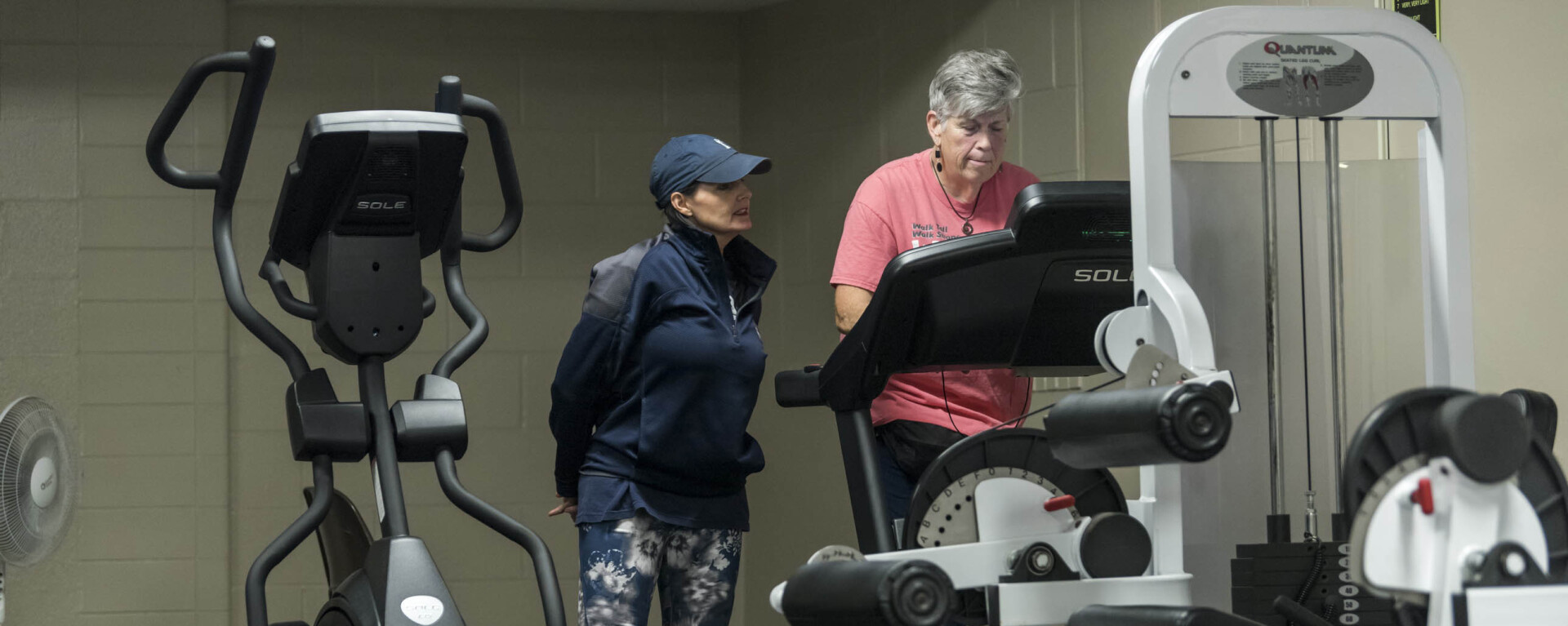 excersize training in workout room with teacher and student